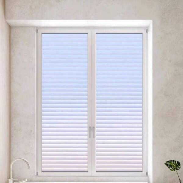 1pc Static Cling Window Film Frosted Glass Sticker For Privacy, No Drills Needed, Translucent For Bathroom Shower Door And Office