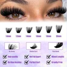 FEEGO 200D Extreme Dense - Create Big Eyes In European And American Style | Thick Eyelashes, No Collapse | High-End Fiber Material, Still Curling After Many Times Of Wearing. - Thick Lash Kits 200D - View 5