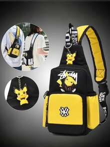 حقيبة صدر متوهجة بتصميم إبداعي، بأسلوب كاجوال، تؤدي وظيفة حقيبة هاتف محمول وحقيبة ظهر صغيرة