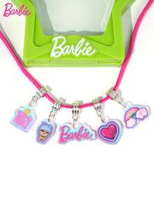 Mattel 1Set Barbie Officially Licensed DIY Beaded Bracelet Set Of Delicate Ornaments Handmade Materials Diamond Beaded Adjustable Chain Bag Pendant Party Cosplay Dress Up Jewellery Decorations Birthday Christmas Gift - BB-201504 - View 4