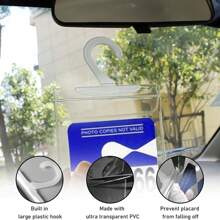 1/2 Pcs Car Handicap Sign Holder, Ultra Clear Disabled Parking Sign Holder, Car Disabled Permit Holder With Large Hook, Universal Car Interior Accessories.