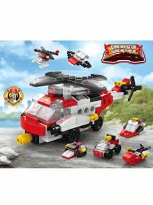 Bloques de construcción 8 en 1 de la fuerza policial especial, brigada de bomberos, policía, tanque militar de partículas pequeñas, juguetes educativos de rompecabezas para niños, robot transformable, desarrollo de inteligencia, regalo de cumpleaños para niños y niñas