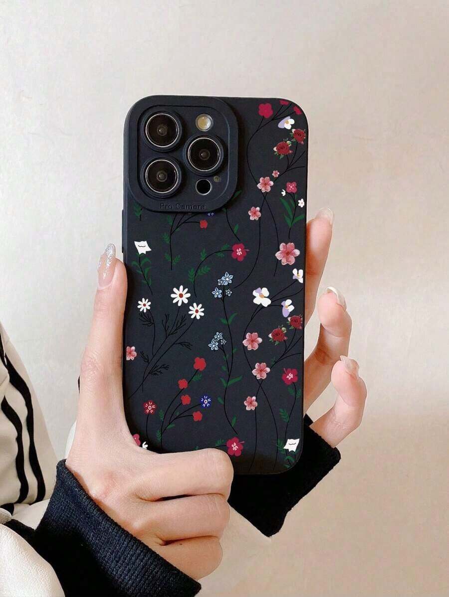 Funda para phone (1 unidad), diseño floral retro, compatible con phone X/XS, XS Max, 11, 12, 13, 14, 15 y 16. - Multicolor 6 - Ver 1