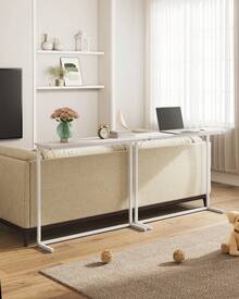 Hzuaneri Console Table, Narrow Sofa Table, Entryway Table, Accent Table, Industrial, Easy Assembly, For Living Room, Entryway, 24 X 100 X 80 Cm, White