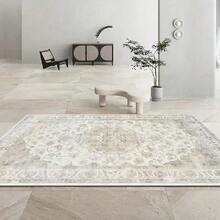 Nueva alfombra de gran área, patrón personalizado desgastado, estilo bohemio retro, artesanía de tejido de alta densidad, superficie antideslizante y resistente a la decoloración, duradera, partículas antideslizantes en la parte inferior que mejoran la fricción. Adecuada para decoración en la entrada, el baño, la cocina y otros espacios. - Multicolor - Ver 5
