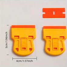 Raspador de placa de estampado para arte de uñas, removedor de adhesivo, limpiador y herramienta multifunción - Naranja - Ver 7