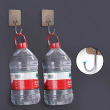 KIT 12 Adhesive Hooks/Multifunctional Wall Stickers Home Kitchen Bedroom Bathroom Organized - 銀色 - 查看 5