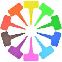 200 PCS 10 Color Plastic Plant Tags,-Type Markers Garden Labels Stakes Gardening Green House Humidity Dome Orchard Botanical Garden Assorted Color - Multicolor - View 11