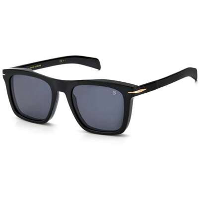 Mens Square Black Crystal Sunglasses With Grey Lens  DB 7000/S 02M2 IR