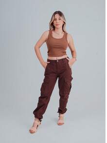 Women's Sandal Striped Neutral Elegant Party Holiday Wonderful Street Cute Elastic Slide - Màu hồng gỉ - Xem 2