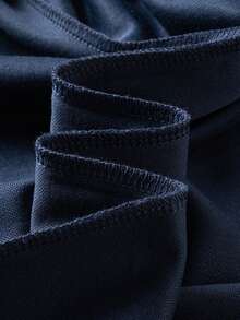 Camisa polo casual de unicolor con cuello alto para hombres, Top tipo henley de moda