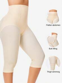 Women Seamless Shapewear Control Panties High Waist Trainer Tummy Butt Lifter Body Shaper Short Thighs Slimmer - 米色 - 查看 4