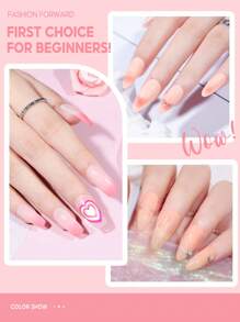 coscelia 25PCS 7ML Jelly Gel Nail Polish Set With Sheer Ice Clear Effect, 7ML Base Matte Top Coat, 22Colors Soak Off Crystal Translucent Nail Gel Polish Needed UV/LED Nail Lamp, Base & Top Coat Nail Supplies Nail File, Nude Pink Red Blue Purple Gel Nail Polish Kit Suitable For Women Or Nail Beginner DIY Nail Art Salon Set