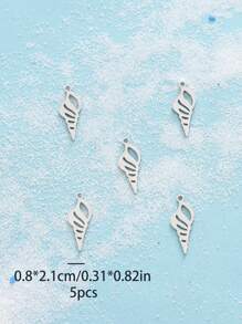 5/10pcs Stainless Steel Beach Ocean Vacation Style Starfish, Octopus, Shells, Sea Fish, Conch, Whales, Fashionable Bracelets, Necklaces, DIY Accessories And Pendants Featuring Marine Animals
