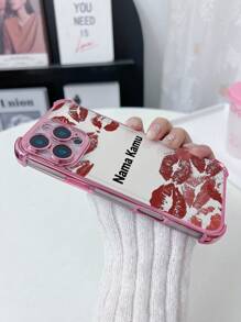 1 Stück individuell gestaltbares DIY Foto Handyhülle, modisches rotes Lippen Hintergrund Design, DIy dicke elektroplattierte Viereck Luftpolster Anti-Sturz TPU, erfüllt Kundenbedürfnisse! Kompatibel mit iPhone 16 Pro Max, 11/12/13/14/15/16e/Pro Max/A13/ A14/a15/ap5/A53/af5/a54/ak5/S23/S24 Ultra/s24 ultra/ S25, Galaxy, Redmi, OPPO, Honor, Infinix Smart 8, Moto G30
