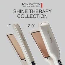 SHINE THERAPY - Plancha para el cabello con infusión de queratina y aceite de argán de 1 pulgada - Plancha plana - Ver 10