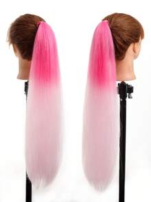 1-2 lọn tóc nối dài 26 inch màu hồng ombre tự làm để tết | Tóc giả thẳng, chịu nhiệt, bồng bềnh dành cho nữ | Thích hợp cho Halloween, Giáng sinh, các bữa tiệc ngày lễ - Nhiều màu - Xem 3