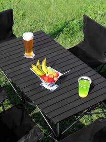 1 pezzo Set portatile e pieghevole da esterno multifunzionale di tavolo e sedia, adatto per campeggio, picnic, barbecue, leggero e pieghevole, adatto per balcone e giardino - Multicolore - Visualizzare 11