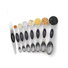 8/12pcs Stainless Steel Measuring Cup And Spoon Set, 4pcs Stainless Steel Measuring Cups And 8pcs Magnetic Measuring Spoons, Metal Measuring Cup And Spoon Set, Magnetic Measuring Spoon Set With Level, Stackable Metal Scoops For Cooking Baking Dry And Liquid Ingredient Measurement, Kitchen Essential - Multicolor - View 10