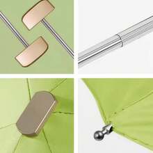 Mini sombrilla de bolsillo, paraguas de vinilo plegable con protección UV, sombrilla de bolsillo, paraguas cápsula zwq - Azul cielo - Ver 7