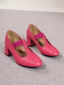 Women's Slip-On Pointed Toe Fashion High Heels, Suitable For All Seasons - Orange - View 5