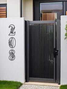 1 件 0-9 可组合花卉数字金属墙饰、金属号码牌、门牌、户外邮箱号码、家居装饰、花园装饰、家庭入口、车库门、商店、工作室装饰、家庭地址号码牌、墙饰、万圣节感恩节、装饰礼物 - 多色3 - 查看 4