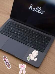 50pcs Pink Bible Verse Cartoon Stickers, DIY Journal, Decoration For Phone, Tablet