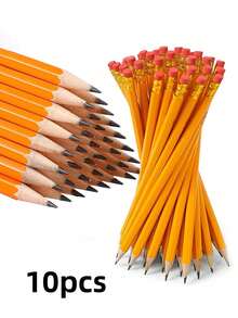 50 chiếc/30 chiếc/20 chiếc/10 chiếc/5 chiếc Bút chì gỗ màu ngẫu nhiên kèm tẩy, Bút chì HB cho học sinh viết, Đồ dùng văn phòng & vẽ, Nắp tẩy màu ngẫu nhiên, Đồ dùng học tập, Quay lại trường học - Nhiều màu - Xem 8