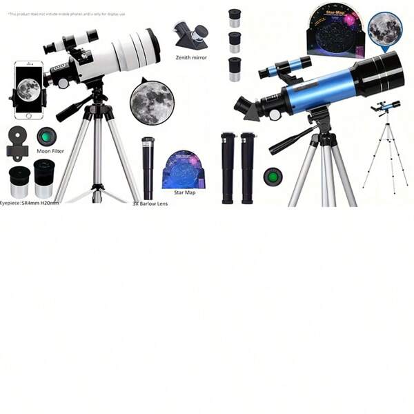 vast sky Minimalist Multifunctional High Power Astronomical Telescope, Professional For Moon, Landscape, Star And Sky Viewing, 30070ZAM Magnification, High Definition For Adults