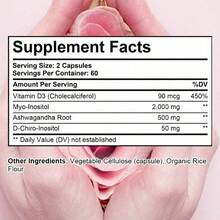 120 Capsules Inositol Supplement | Myo-Inositol & D-Chiro Inositol Capsules Hormonal Balance & Ovarian Support - 1 chai - Xem 2