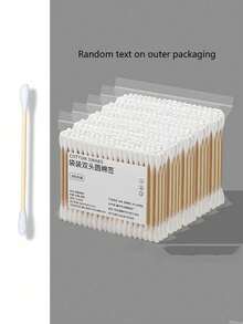 一盒500支双头卫生高品质清洁棉签，带木棒 - 含透明收纳盒，可用于日常清洁、艺术手工、化妆棉清洁，也适用于宠物 - 多用途 - 彩色 - 查看 6