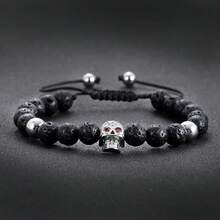 Punk Men Premium Stainless Steel Gothic Devil Strength Satanic Goat Baphomet Bracelet - Goat Bracelet - View 11