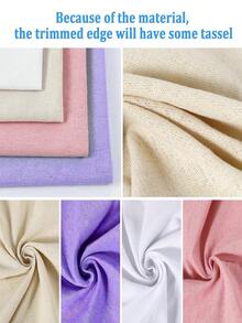 1pc Linen Ed Fabric, For Garment Making DIY Decor - Multicolor - View 3