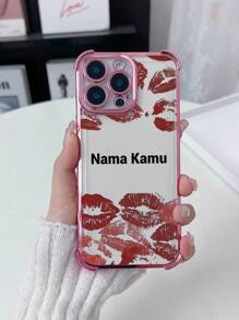 1 Stück individuell gestaltbares DIY Foto Handyhülle, modisches rotes Lippen Hintergrund Design, DIy dicke elektroplattierte Viereck Luftpolster Anti-Sturz TPU, erfüllt Kundenbedürfnisse! Kompatibel mit iPhone 16 Pro Max, 11/12/13/14/15/16e/Pro Max/A13/ A14/a15/ap5/A53/af5/a54/ak5/S23/S24 Ultra/s24 ultra/ S25, Galaxy, Redmi, OPPO, Honor, Infinix Smart 8, Moto G30