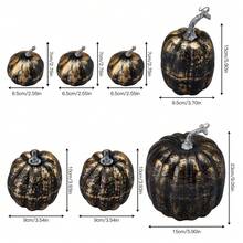 Halloween Decoration Set  7Pcs Artificial Simulation Pumpkins  Fall Harvest Craft Decor For Home - Rượu sâm banh - Xem 11