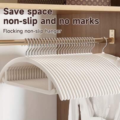 60/20/10-Pack Velvet Hangers – Non-Slip, Heavy-Duty Closet Hangers With Seamless Shoulder Design For Home, Dorm & Retail | Space-Saving, No Assembly Required – Black, Grey, Beige