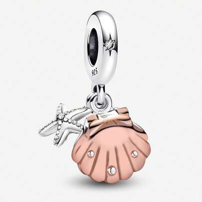 1 pieza Colgante de mariposa de plata de ley 925 chapado en oro rosa, adecuado para hacer pulseras DIY con cuentas, regalo exquisito, adecuado para que las mujeres hagan joyas, colgante de joyería exquisito, adecuado como regalo del Día de San Valentín para un ser querido