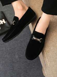 2025 Spring Men's Business Fashion Korean Style Shoes, Leather Loafers, Soft Bottom Slip-On Driving Shoes (Loafers Tend To Run Small, Customers With Larger Feet Are Advised To Order One Size Up)