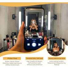 Local Delivery--2 Pack Rechargeable Wireless Vanity For Mirror, Magnetic LED Makeup Lamp With Touch Control, Adjustable Brightness & Angle, Stick-On Bathroom Vanity For Makeup, Bedroom, And Dorms - default - View 6