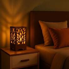 Kit 2 Modern Brown Table Lamp Cube Lamp Living Room Bedroom With Socket - 2Agm - Rust Brown - View 4