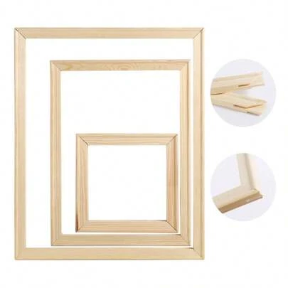 1 pieza Marco de lienzo de madera, marcos de madera para pintura de fotos, pintura al óleo, pintura de diamantes, arte de pared de lienzo, arte DIY de póster, envío directo