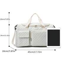 Oxford Cloth Travel Bag Single Shoulder Portable Portable Storage Bag Large Capacity New Diamond Lattice Clothing Storage Bag - Hồng - Xem 6