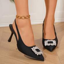 Elegant Women'S Stiletto Heels With Rhinestone