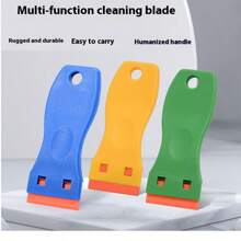 2 Pcs/5ps Scraper With 20 Pcs/100pcs Plastic Blades, Cleaning Scraper Remover For Removal Floor Stove Scraping Labels And Decals Sticker On Car Window Glass,Plastic Razor Blade Scraper Tool