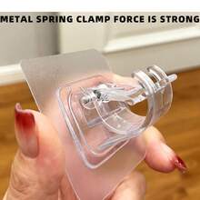 多功能粘性窗帘杆支架，张力窗帘杆粘性挂钩，免钻窗帘杆支架，窗帘杆夹窗帘家居装饰房间装饰