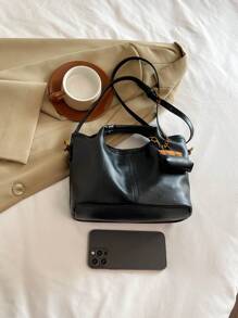 Bolso multifuncional de estilo retro minimalista con monedero, bolso de mano, correa de hombro desmontable como bolso bandolera para mujeres