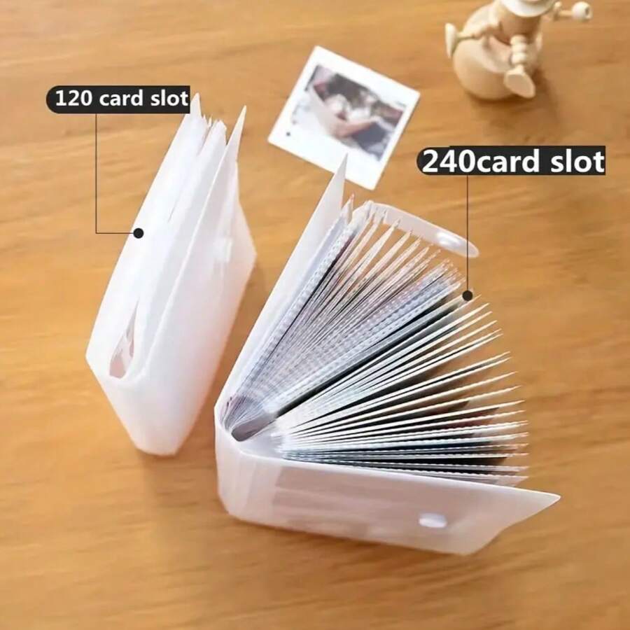 1 buah Album Foto 3 Inci 120/240 Kantong, Binder Karton untuk Photocard Idol, Kartu Nama, dan Foto Mini. Buku Penyimpanan Portabel Ringan dengan Pelindung; Hanya Album, Tidak Termasuk Kartu, Ideal untuk Koleksi Penggemar. - transparan - View 1