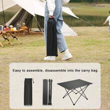 Camping Side Table, Portable Folding Beach Table, Small Aluminum Picnic Backpacking Table For Outdoor Cooking, BBQ, Hiking, Boat, Travel, 15.5''L X 13.8''W X 11.4''H