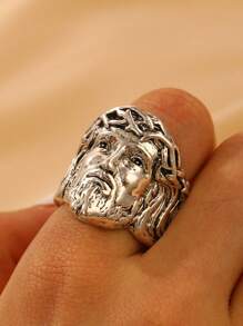 Bague unique minimaliste de la main de Dieu donnant la vie à Adam pour femmes, bijoux de mode et cadeaux, réglable