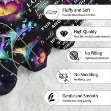 [Everyday Comfort] Granddaughter Gift Flannel Blanket - Ultra Soft And Cozy Throw Blanket With Warm Butterfly And Floral Patterns, Suitable For Sofa Or Bedroom, High-Quality Printed 100% Polyester Fleece